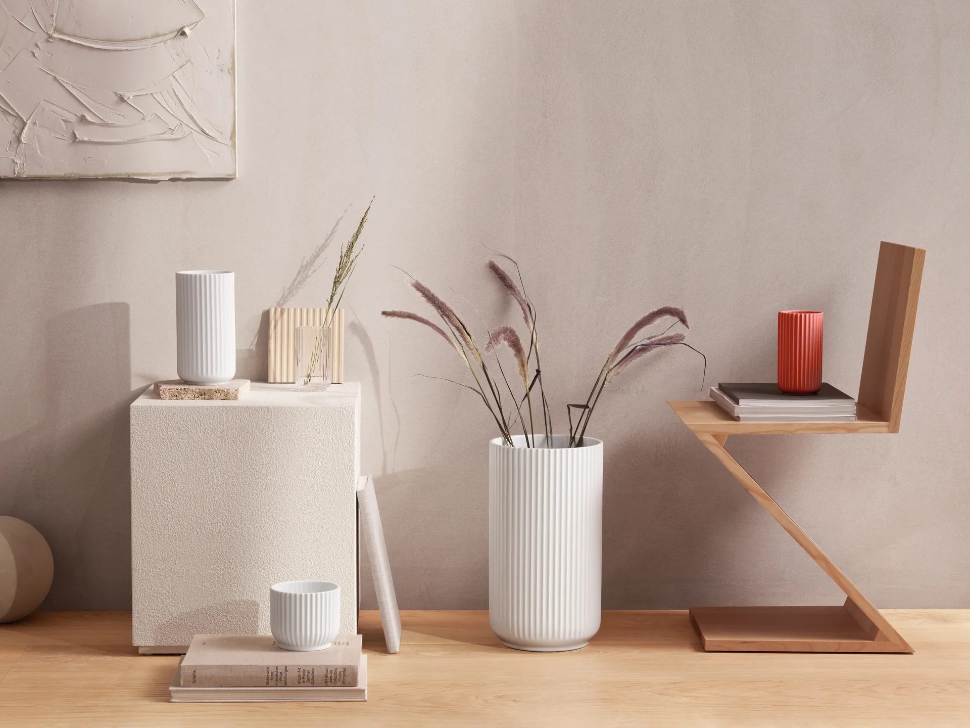 Lyngby 花瓶, 红色, 15.5 cm Lyngby Porcelæn