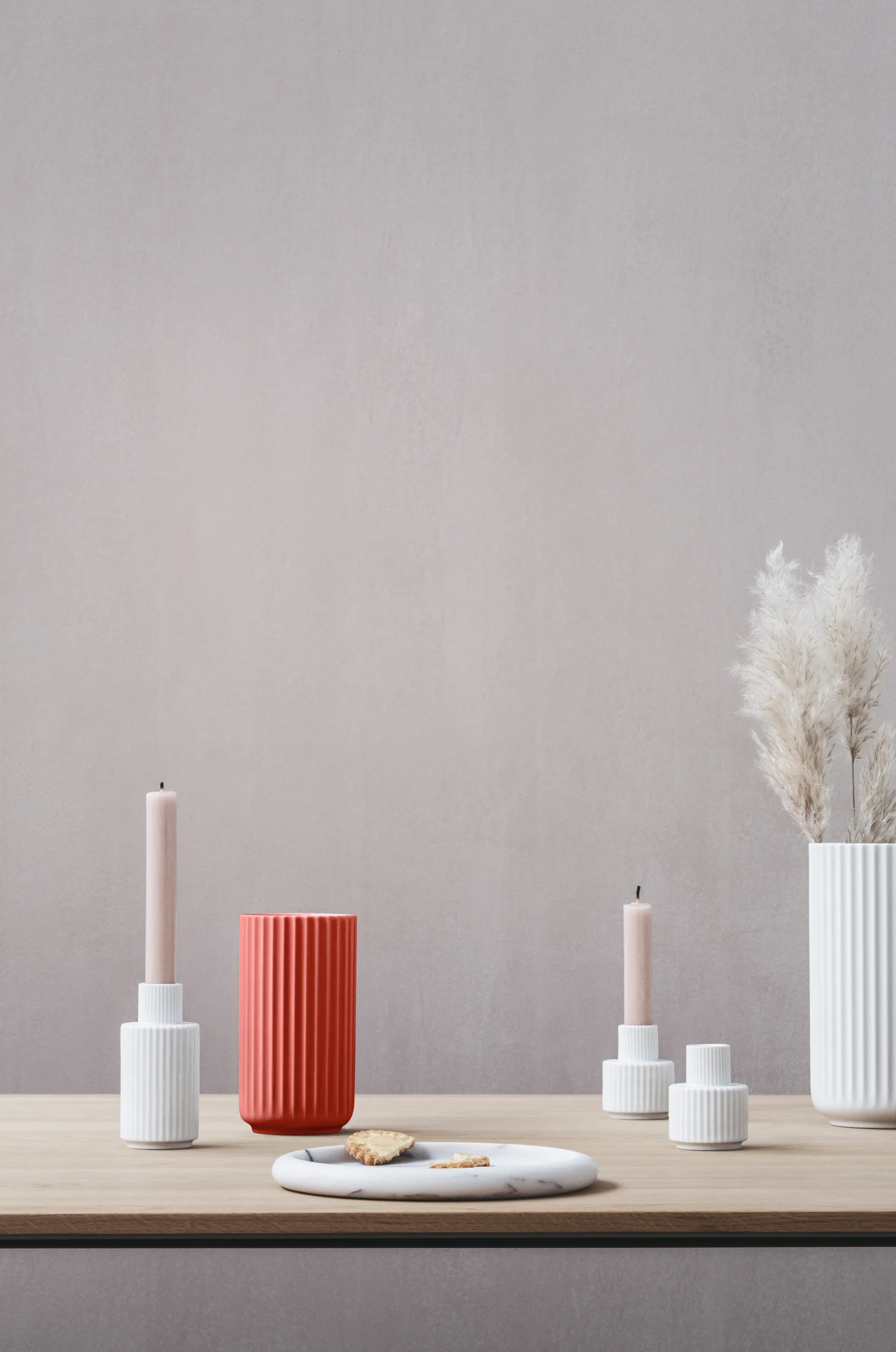 Lyngby 花瓶, 红色_15.5cm Lyngby Porcelæn