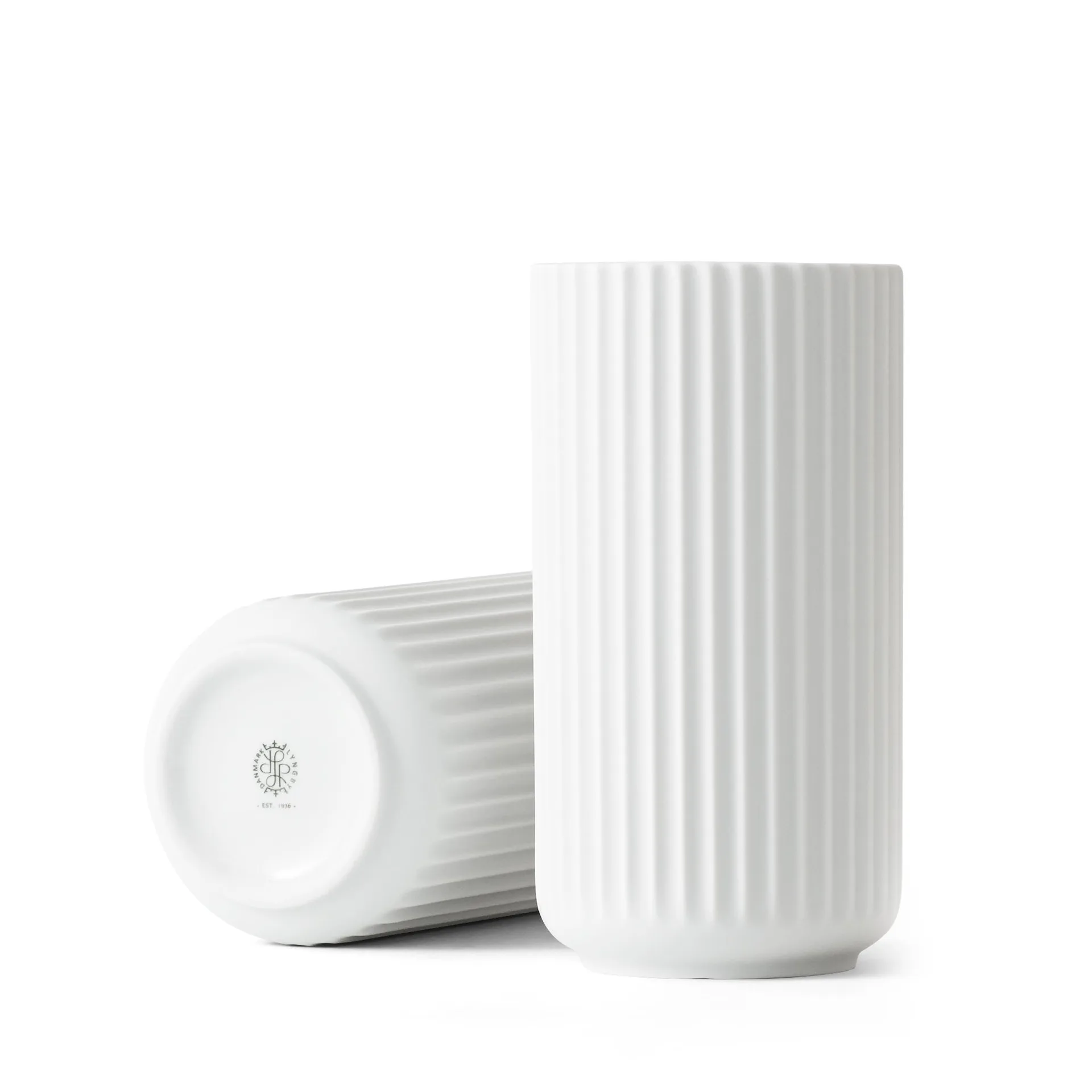 Lyngby 亚光白色花瓶, 20cm Lyngby Porcelæn