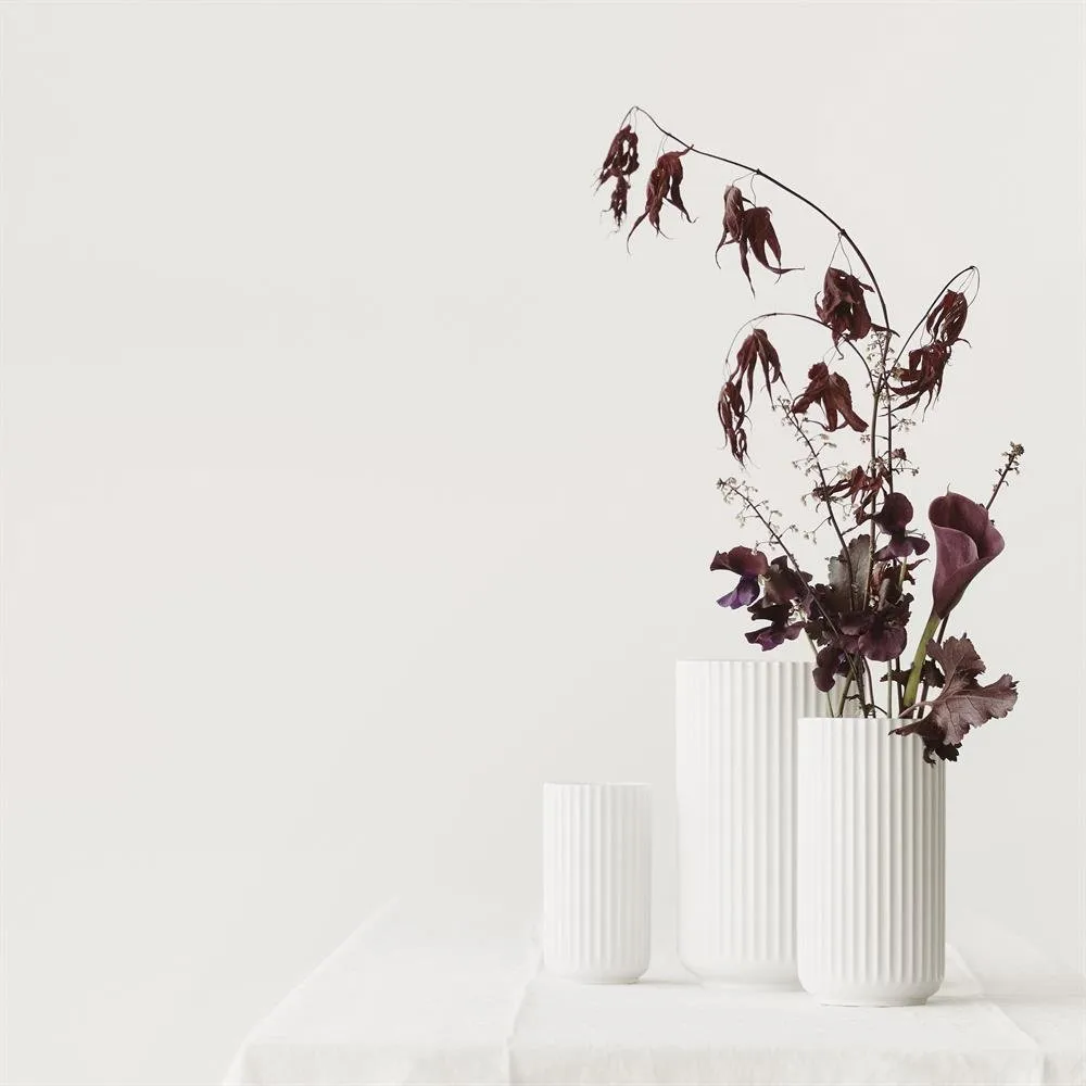 Lyngby 亚光白色花瓶, 20cm Lyngby Porcelæn