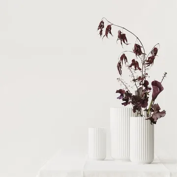Lyngby 亚光白色花瓶 - 20cm - Lyngby Porcelæn