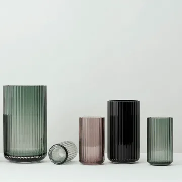 Lyngby 玻璃花瓶 酒红色 - 20cm - Lyngby Porcelæn