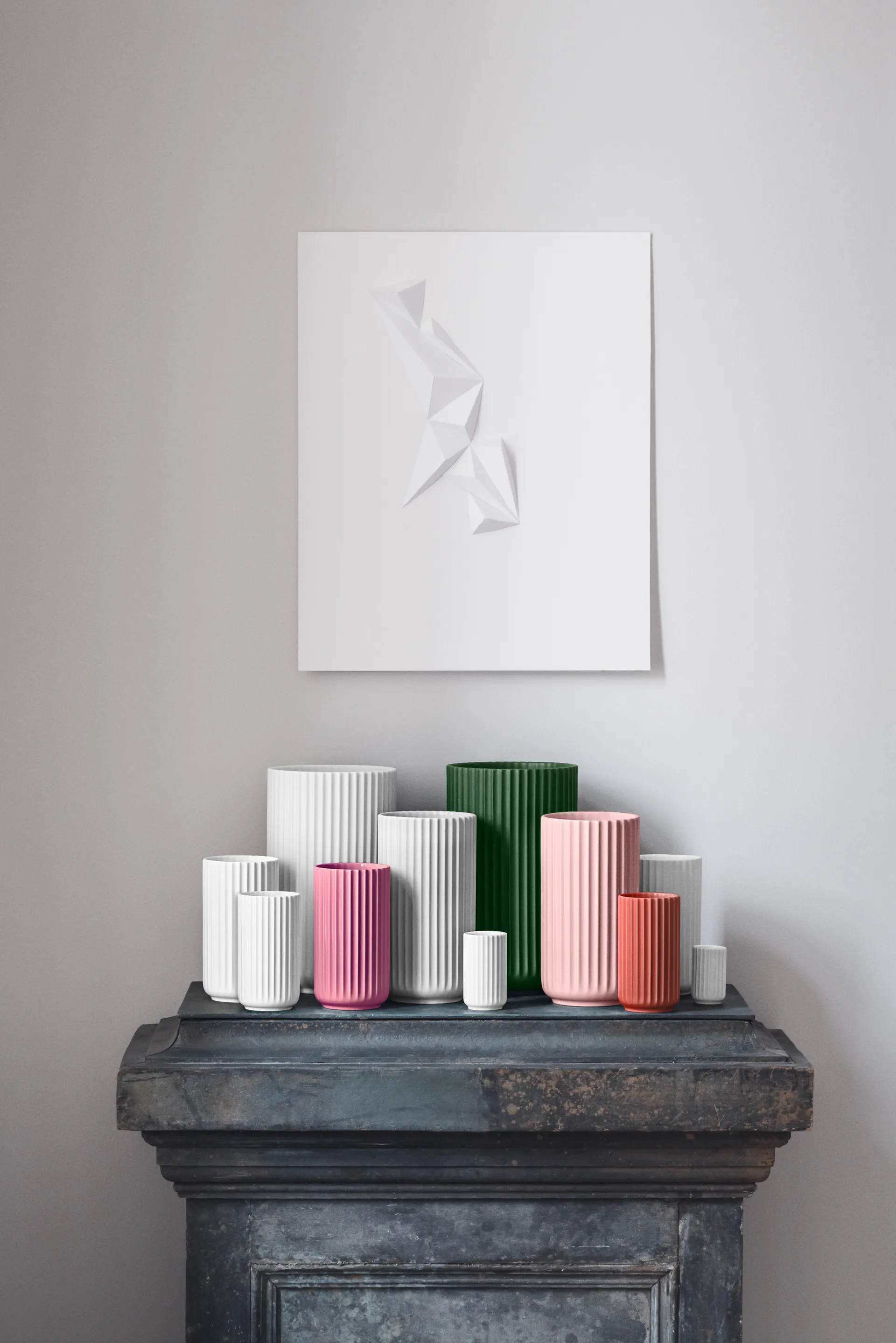 Lyngby 花瓶, 粉色, 25 cm Lyngby Porcelæn