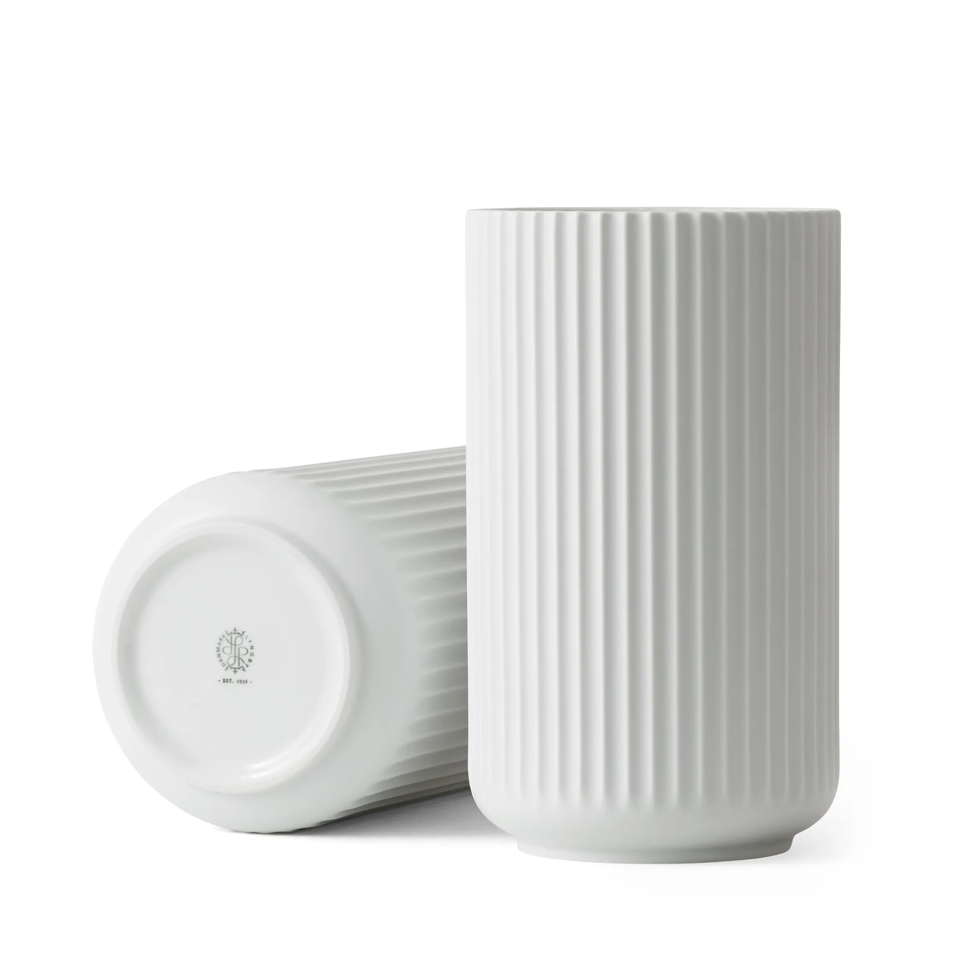 Lyngby 亚光白色花瓶, 25cm Lyngby Porcelæn