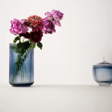 Lyngby 玻璃花瓶 午夜蓝色 - 38cm - Lyngby Porcelæn