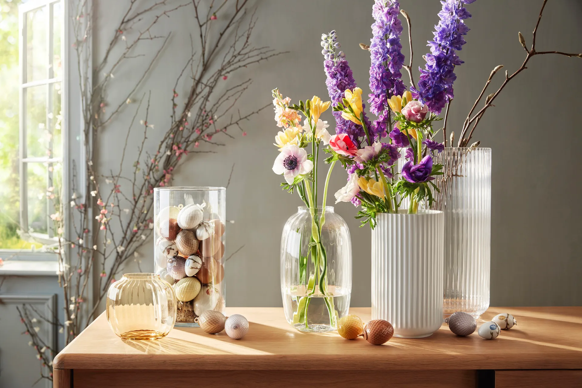 Lyngby 透明玻璃花瓶, 38cm Lyngby Porcelæn