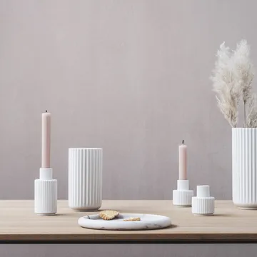 Lyngby 花瓶烛台 白色 - 7cm - Lyngby Porcelæn