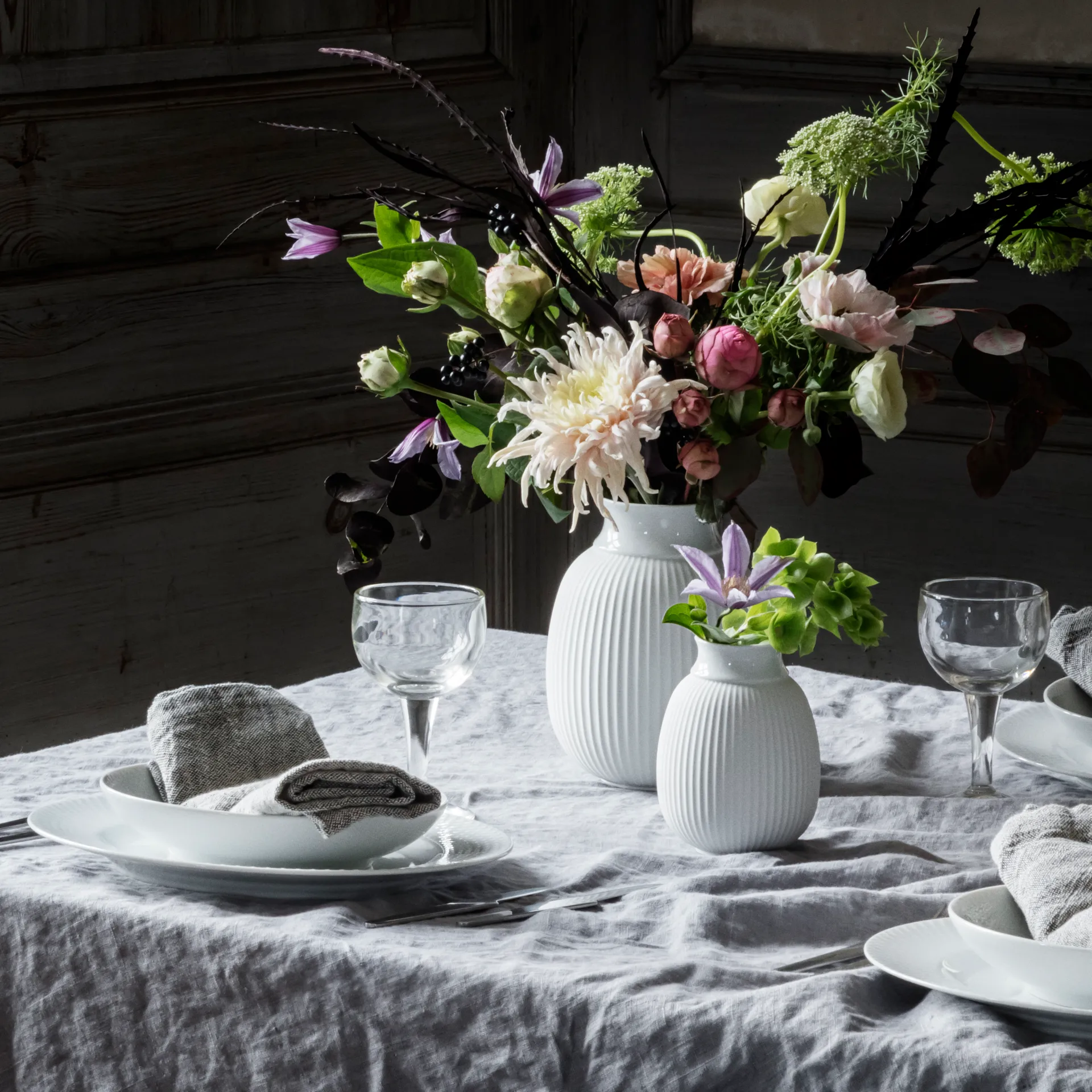 Lyngby Curve 花瓶 12 cm, 白色 Lyngby Porcelæn