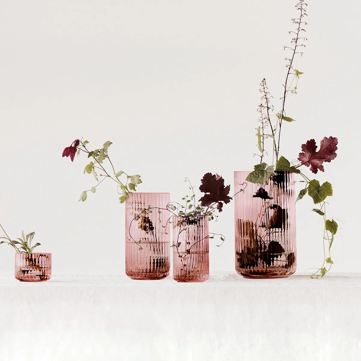 Lyngby 花瓶 glass burgundy,  Lyngby Porcelæn