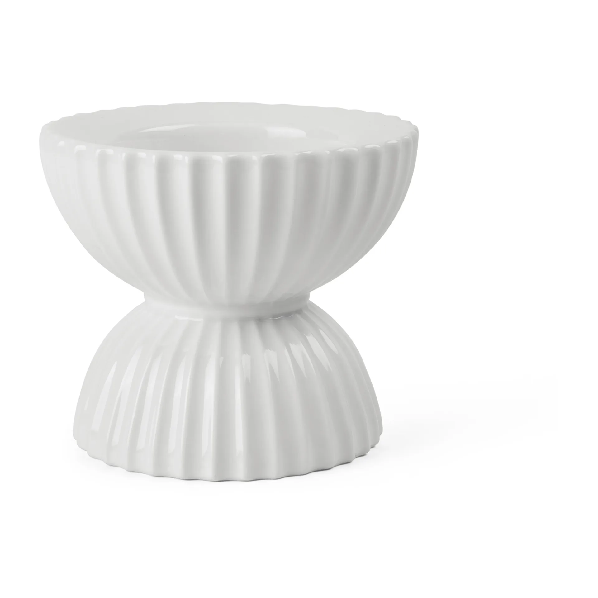 Lyngby Tura 块烛台 Ø11.5cm, 白色 Lyngby Porcelæn