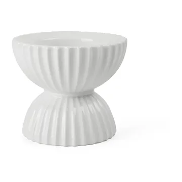 Lyngby Tura 块烛台 Ø11.5cm - 白色 - Lyngby Porcelæn