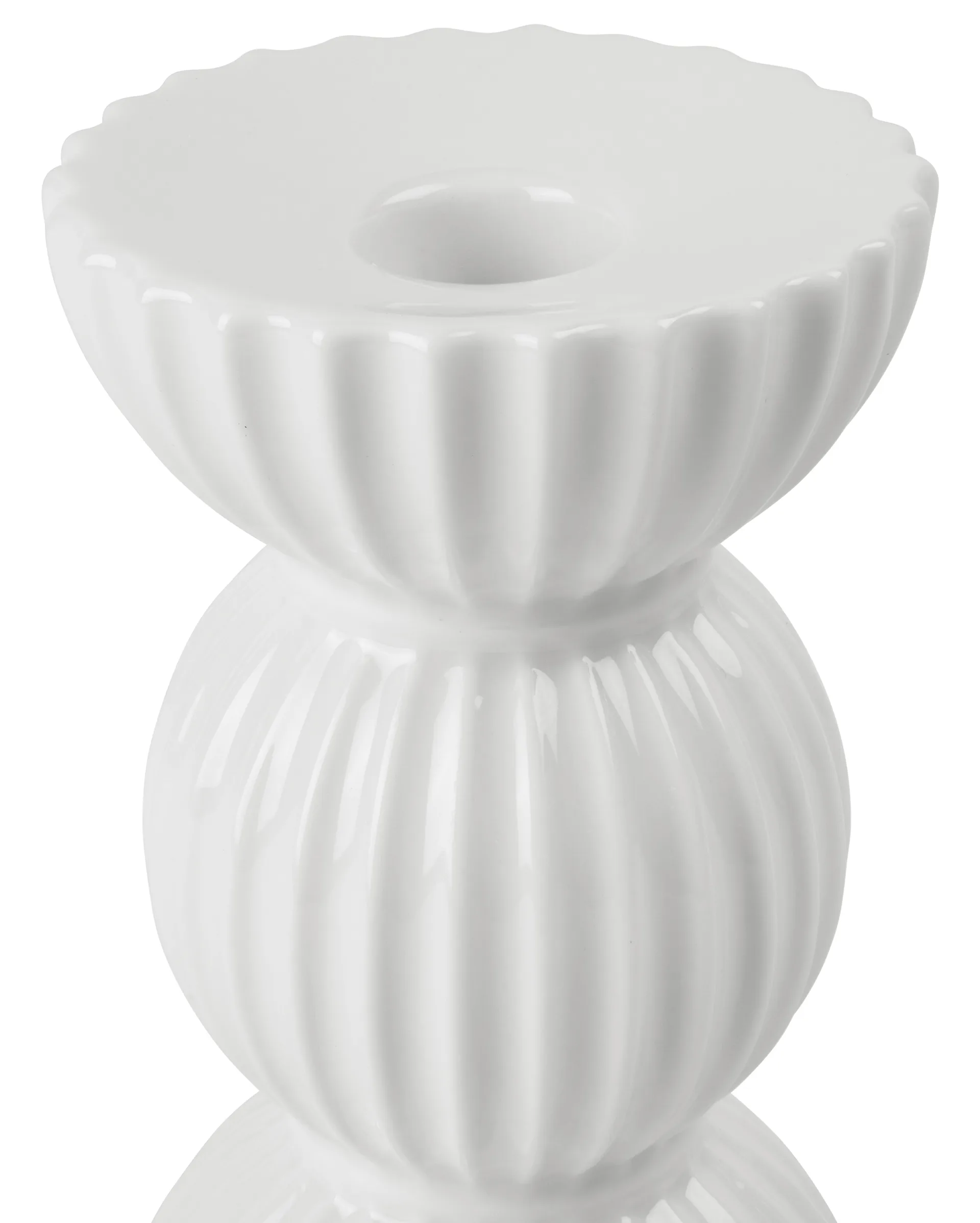 Lyngby Tura 烛台  14 cm, 白色 Lyngby Porcelæn