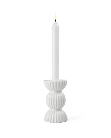 Lyngby Tura 烛台 14cm - 白色 - Lyngby Porcelæn