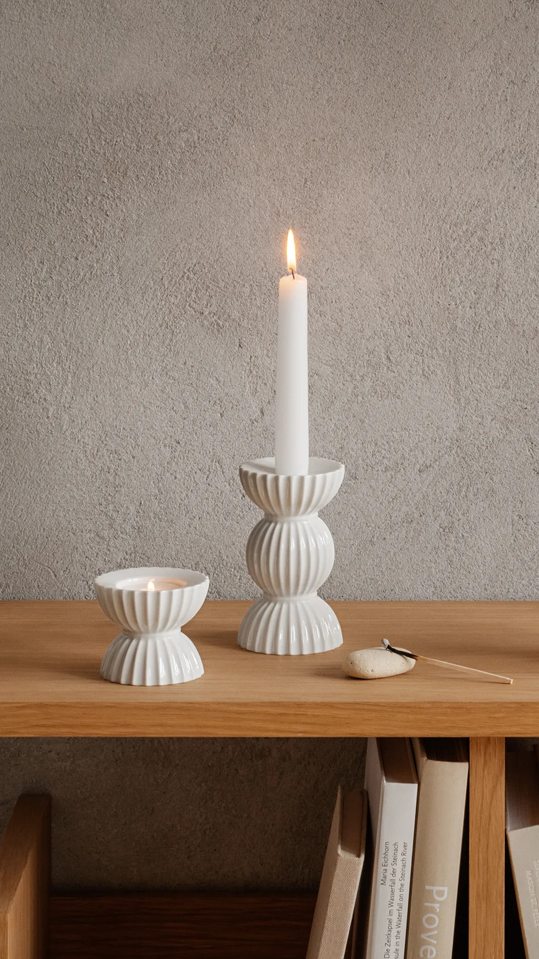 Lyngby Tura 烛台 14cm, 白色 Lyngby Porcelæn