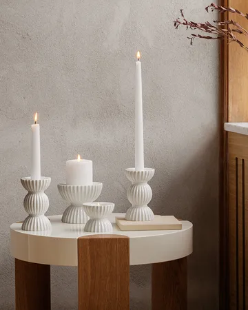 Lyngby Tura 烛台 14cm - 白色 - Lyngby Porcelæn