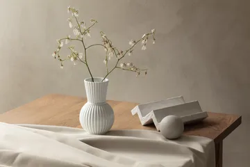 Lyngby Tura 花瓶 白色 - 18cm - Lyngby Porcelæn