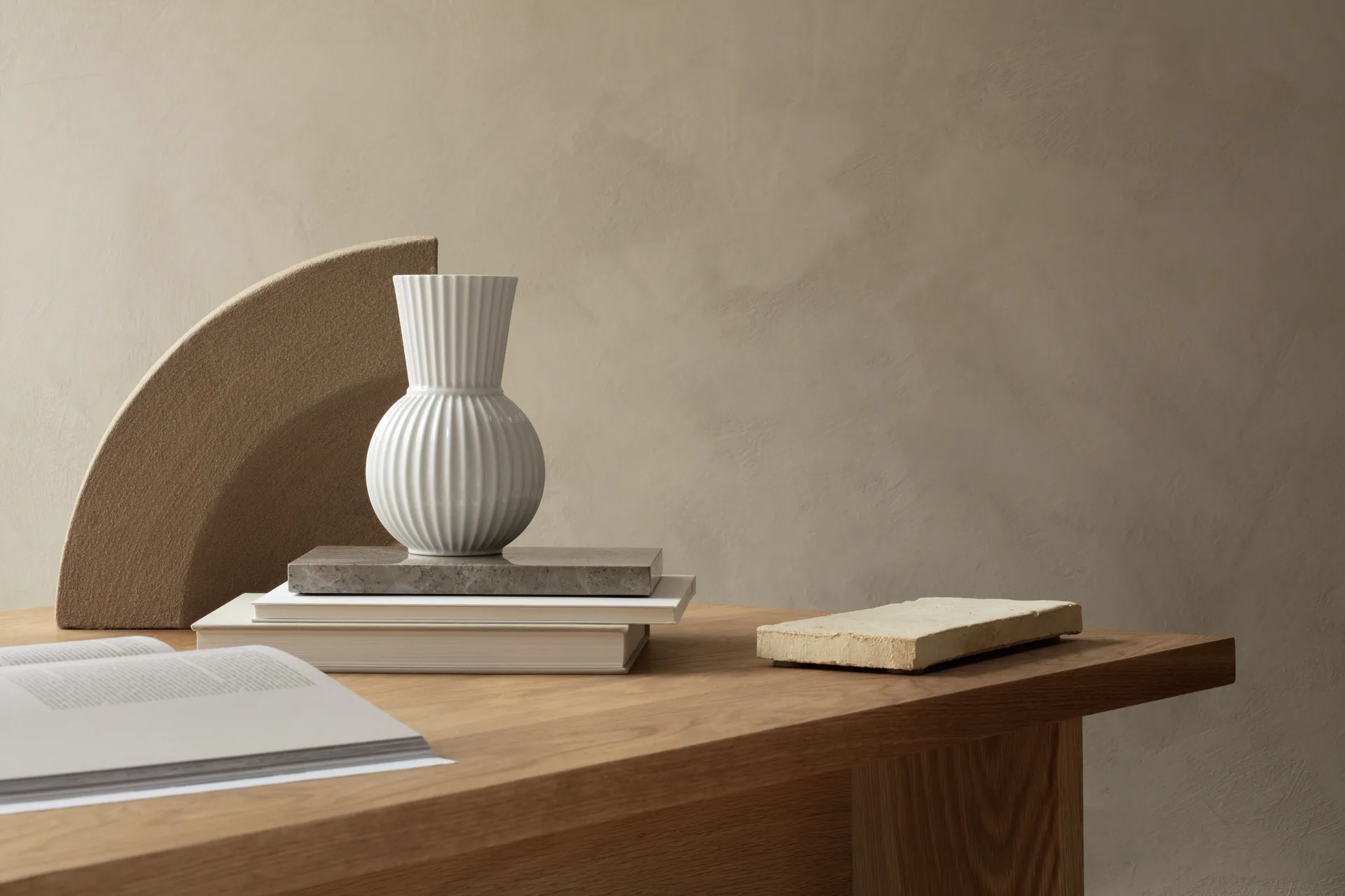 Lyngby Tura 花瓶 白色, 18cm Lyngby Porcelæn
