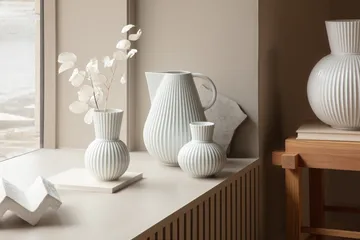 Lyngby Tura 花瓶 白色 - 18cm - Lyngby Porcelæn