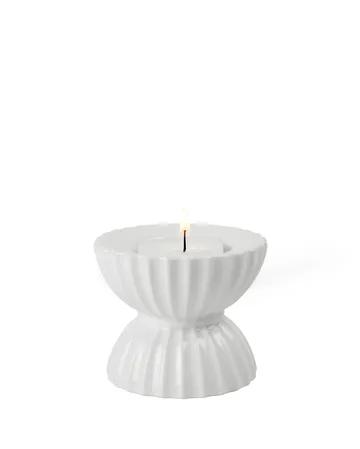 Lyngby Tura 茶蜡座 Ø8cm - 白色 - Lyngby Porcelæn