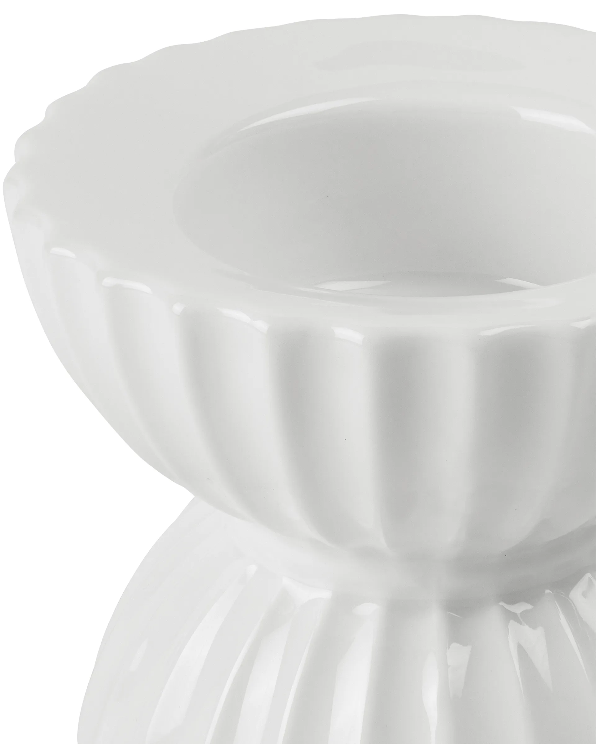 Lyngby Tura 茶蜡座 Ø8cm, 白色 Lyngby Porcelæn