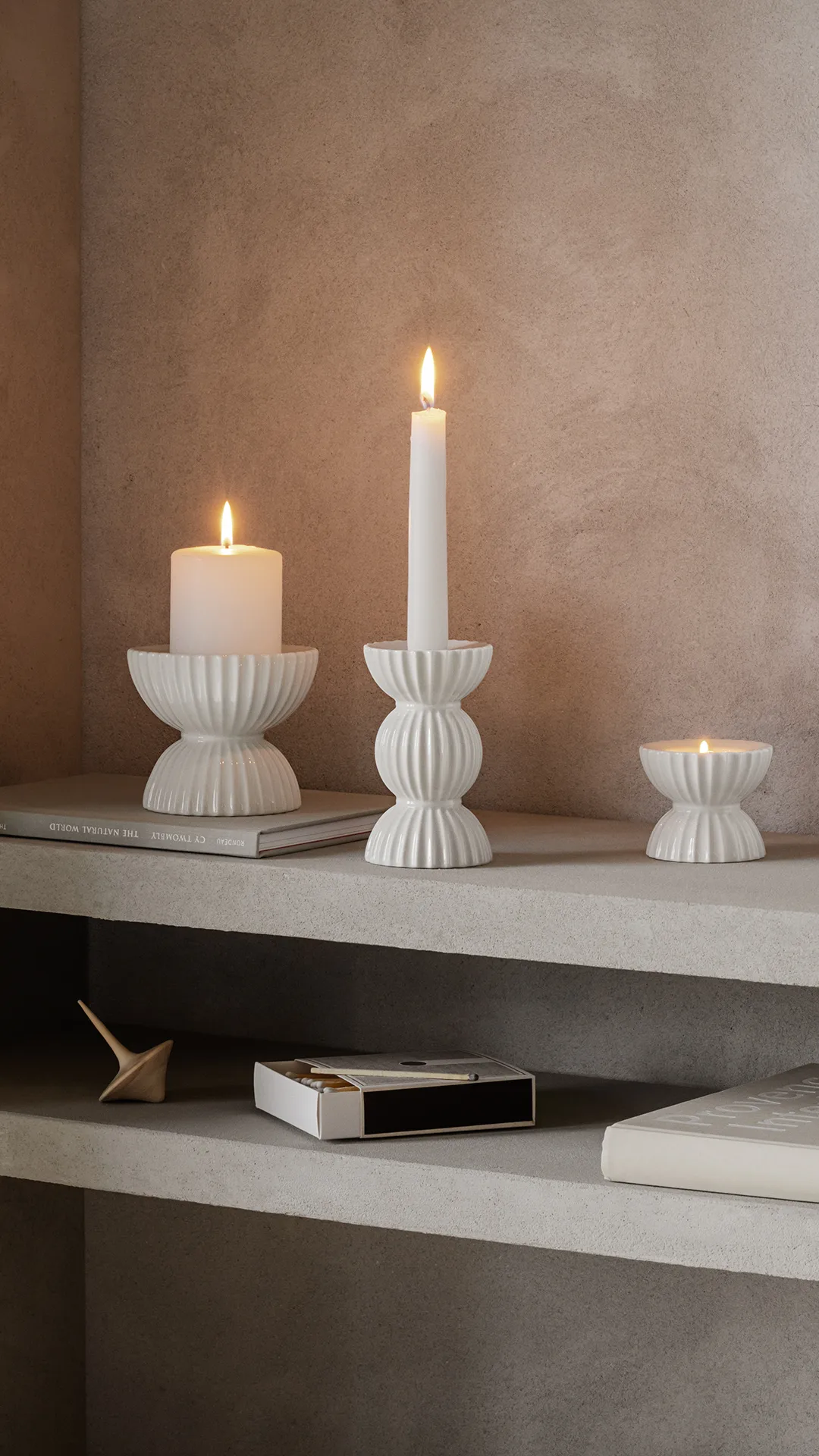 Lyngby Tura 茶蜡座 Ø8cm, 白色 Lyngby Porcelæn