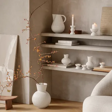 Lyngby Tura 茶蜡座 Ø8cm - 白色 - Lyngby Porcelæn
