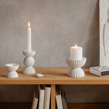 Lyngby Tura 茶蜡座 Ø8cm - 白色 - Lyngby Porcelæn