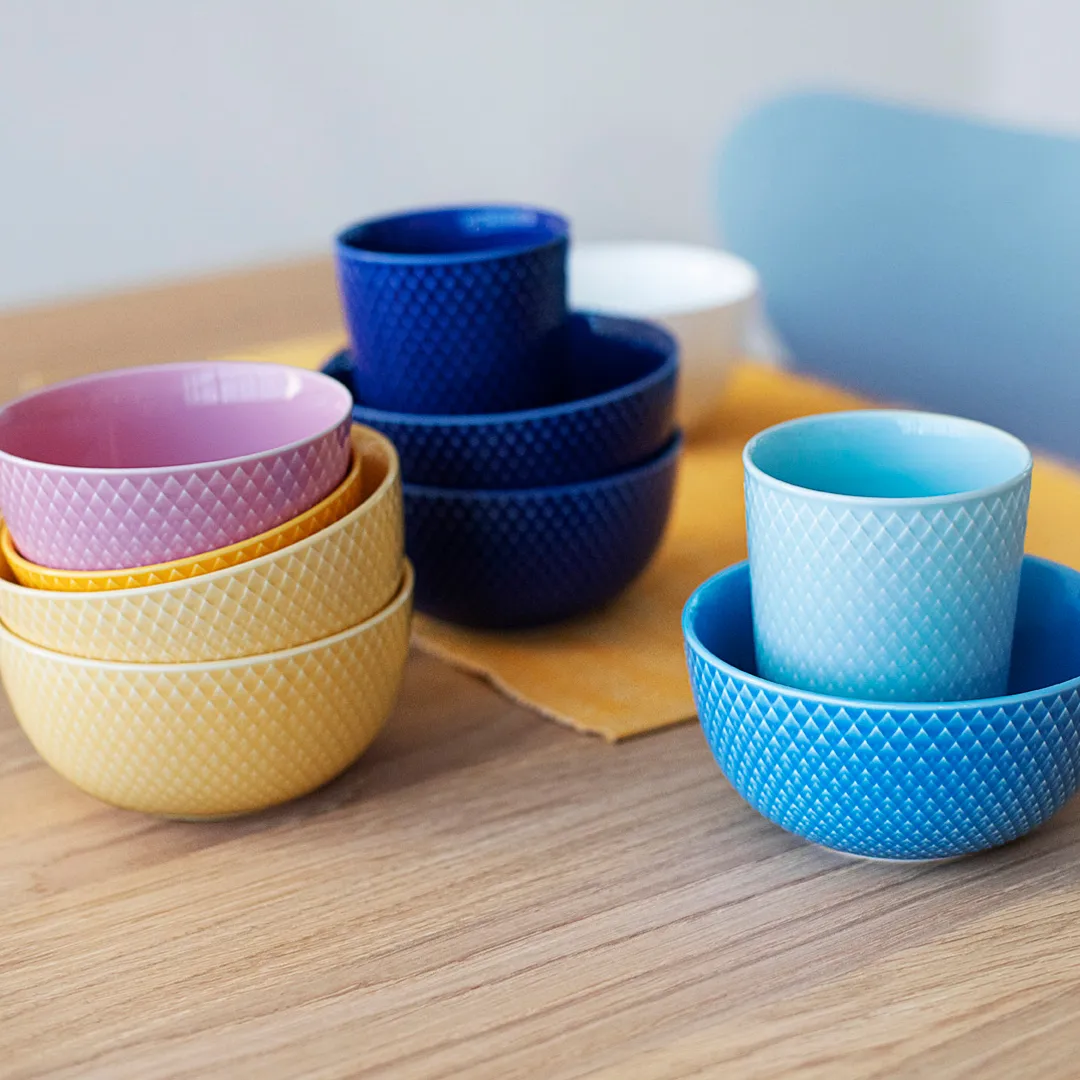 Rhombe 碗 Ø11cm, 玫瑰粉 Lyngby Porcelæn