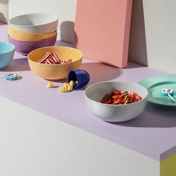 Rhombe 碗 Ø15.5cm - 紫色 - Lyngby Porcelæn