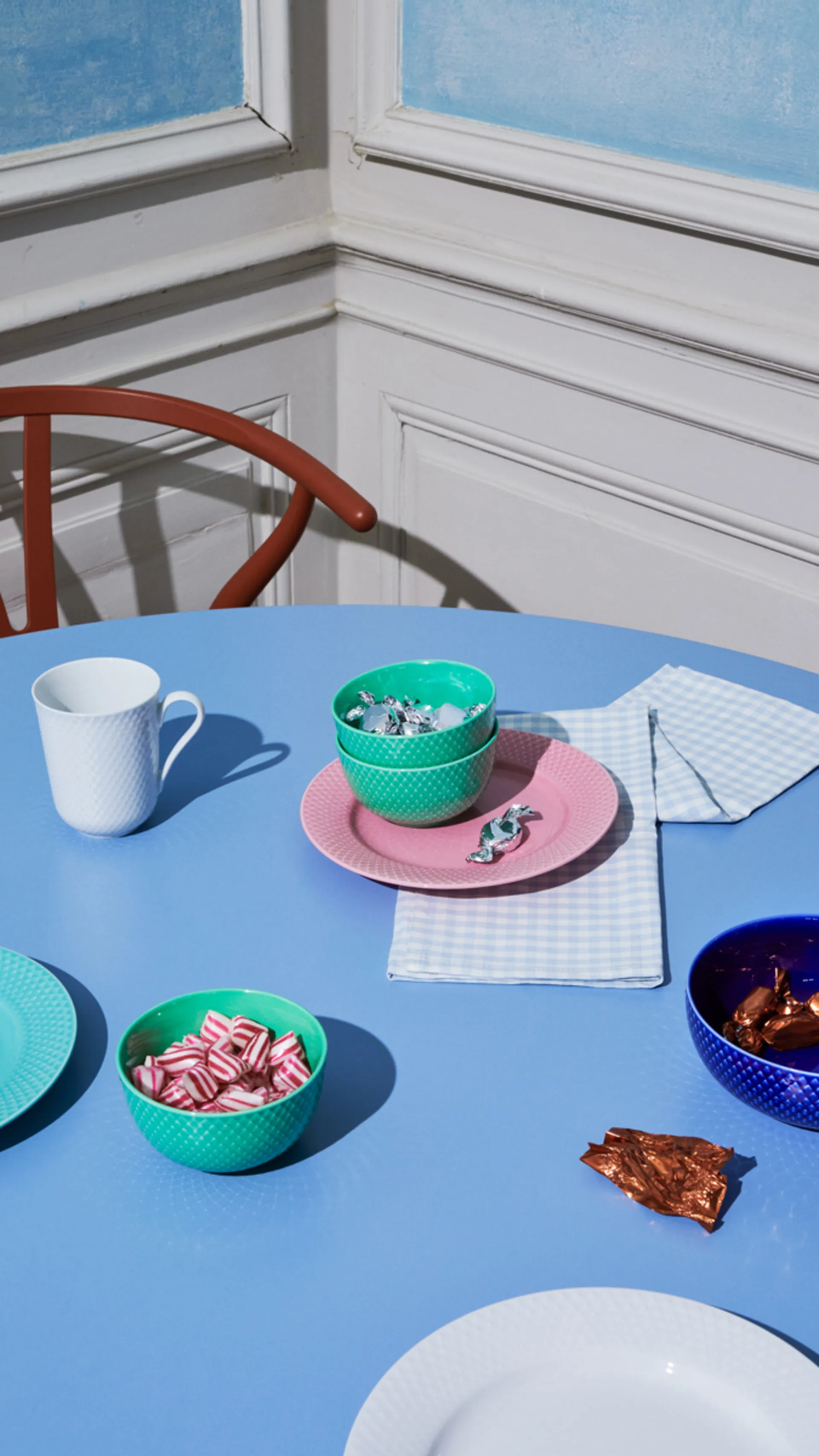 Rhombe 碗 Ø15.5cm, 深蓝色 Lyngby Porcelæn