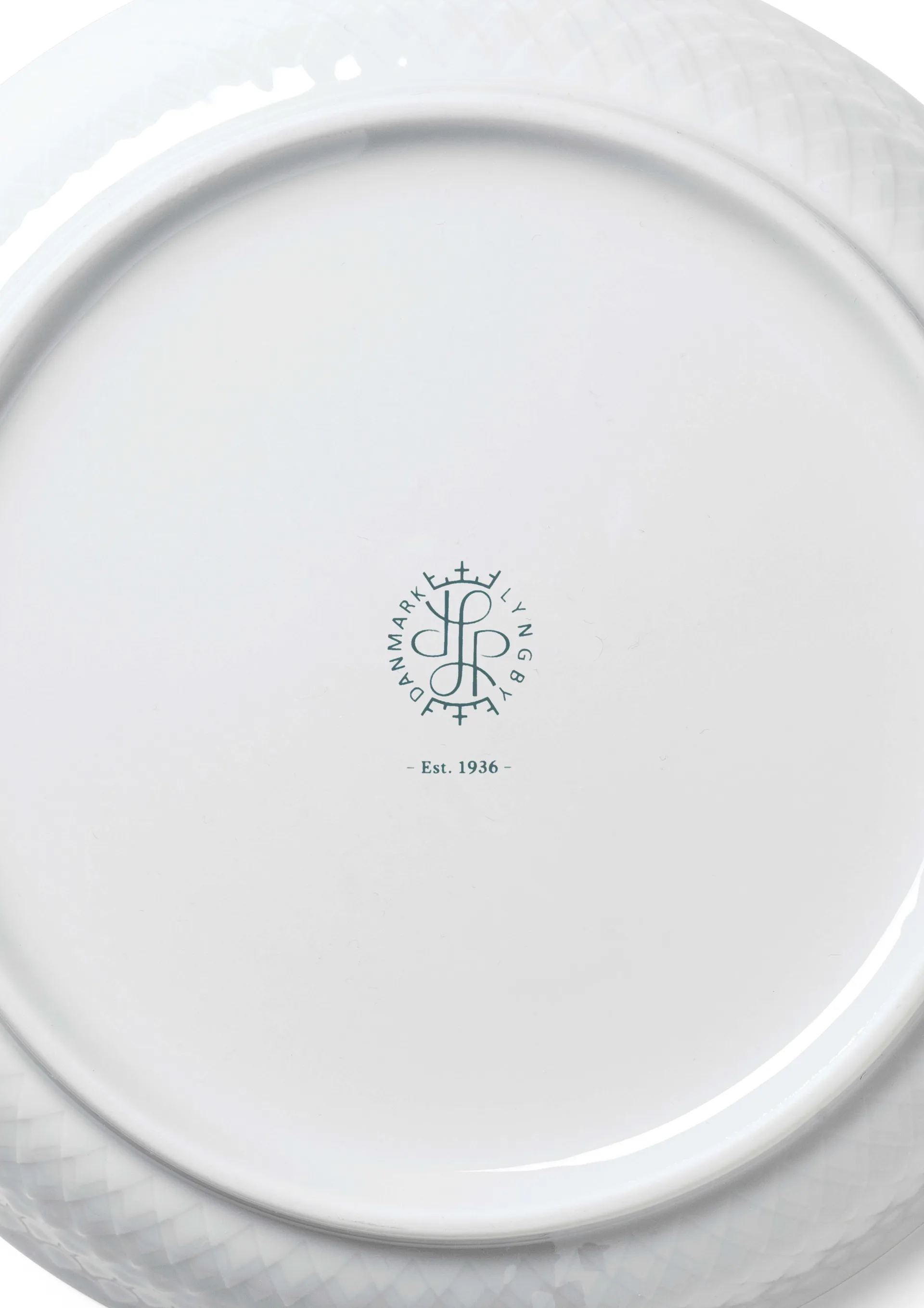 Rhombe 甜点盘 Ø16cm, 白色 Lyngby Porcelæn