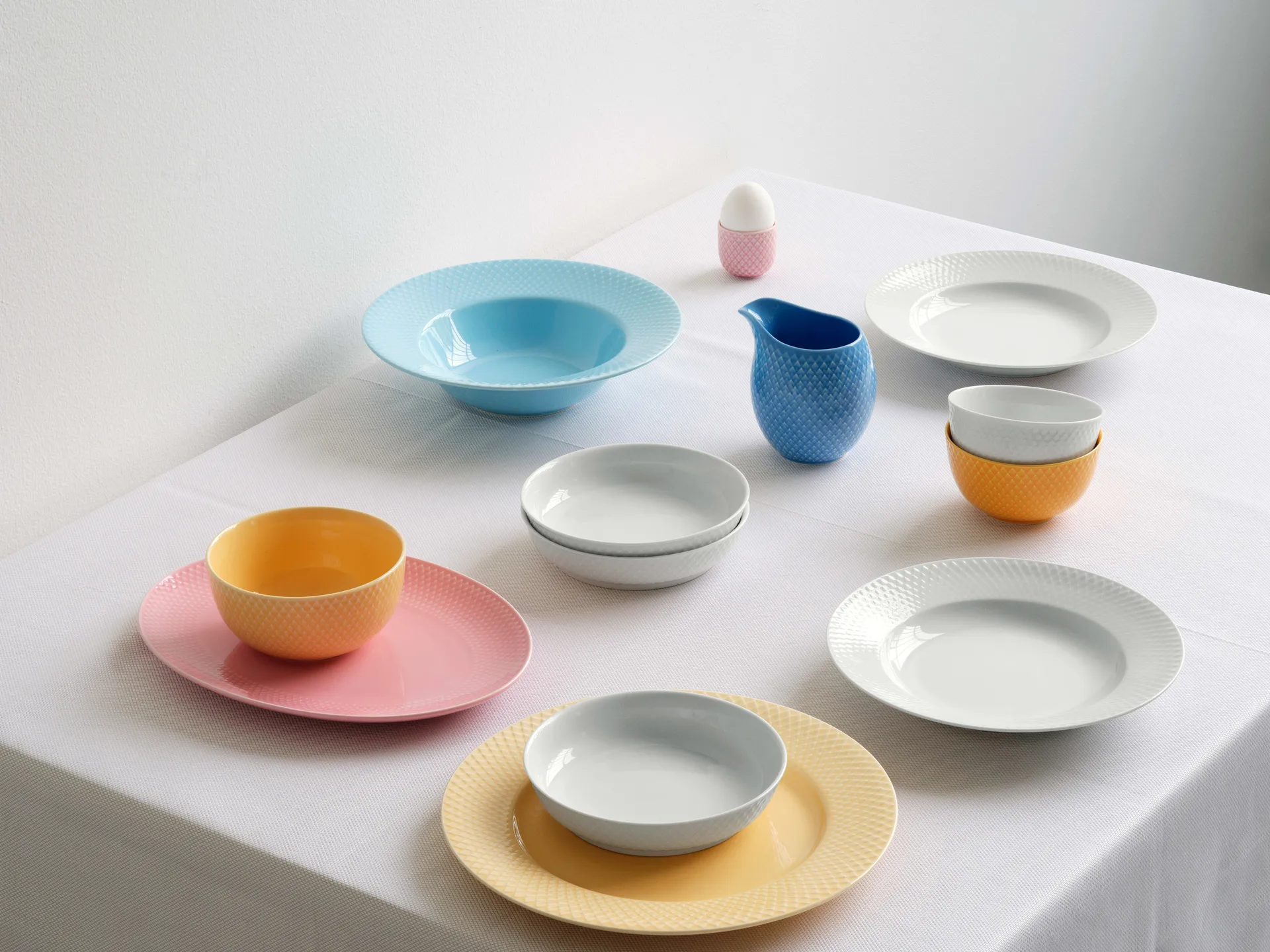 Rhombe 甜点盘 Ø16cm, 白色 Lyngby Porcelæn