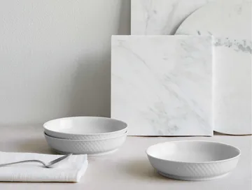 Rhombe 甜点盘 Ø16cm - 白色 - Lyngby Porcelæn