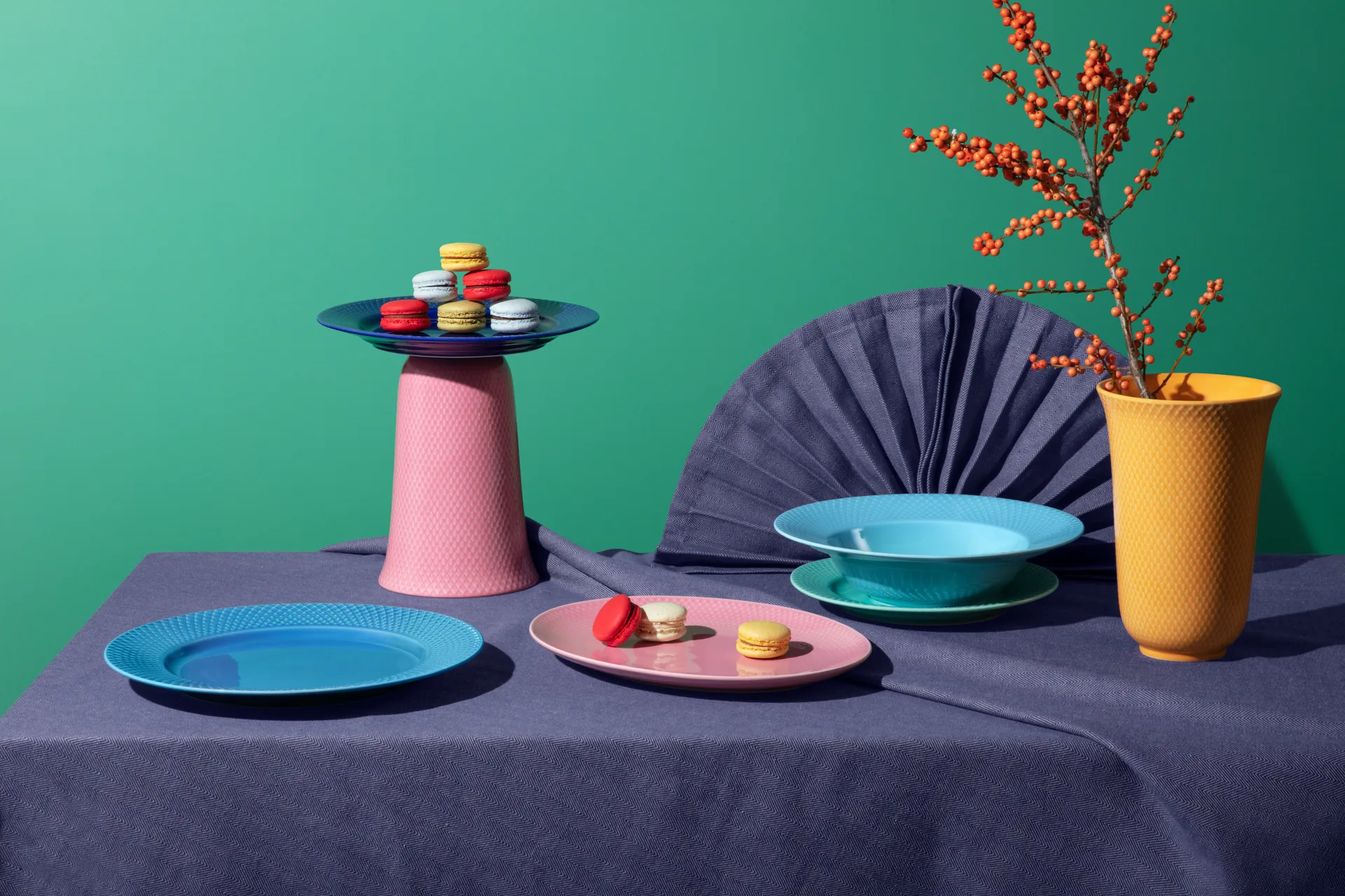 Rhombe 花瓶 20cm, 粉色 Lyngby Porcelæn