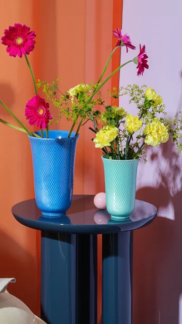 Rhombe 花瓶 20cm - 蓝色 - Lyngby Porcelæn