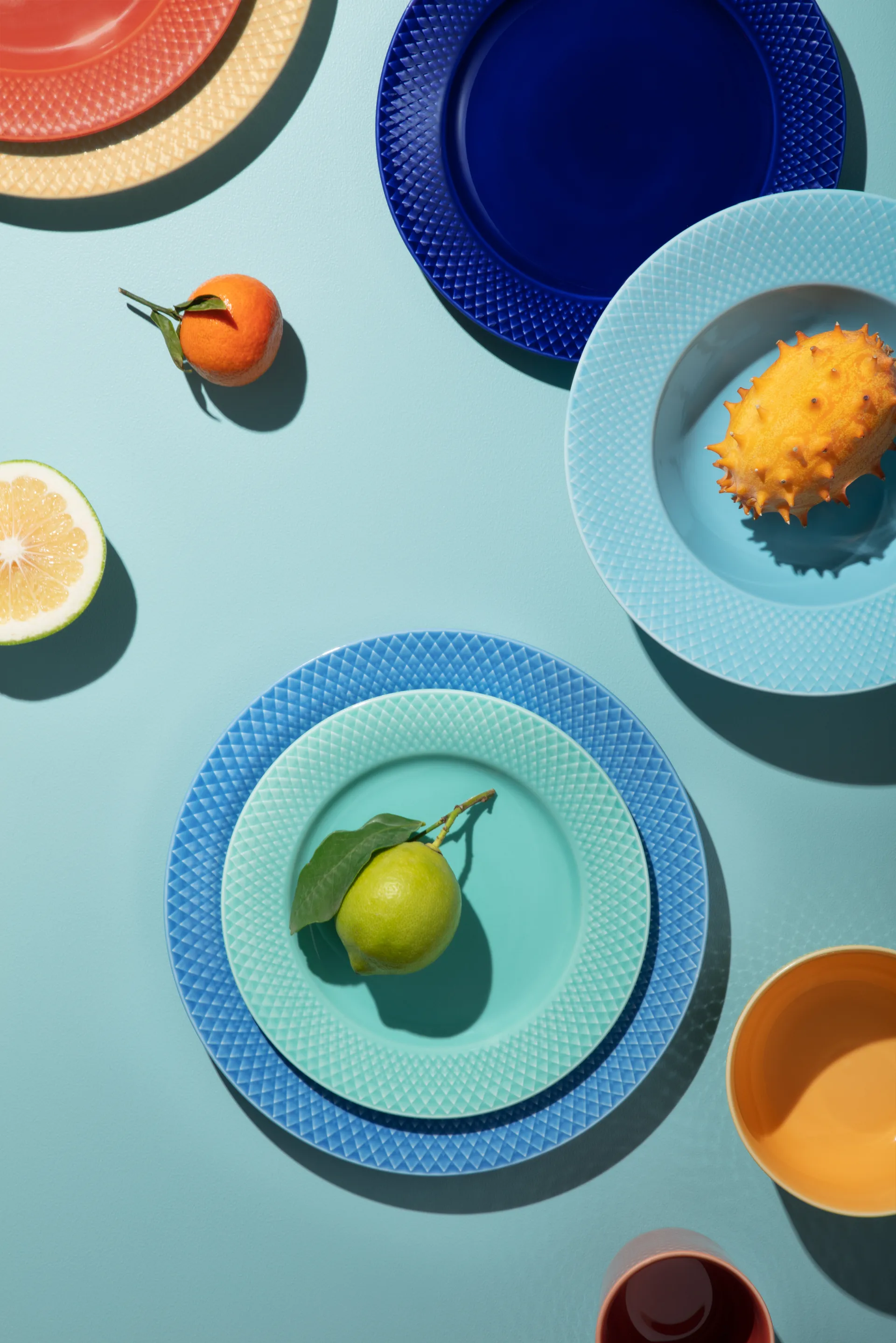 Rhombe 盘子 Ø21 cm, Aqua Lyngby Porcelæn