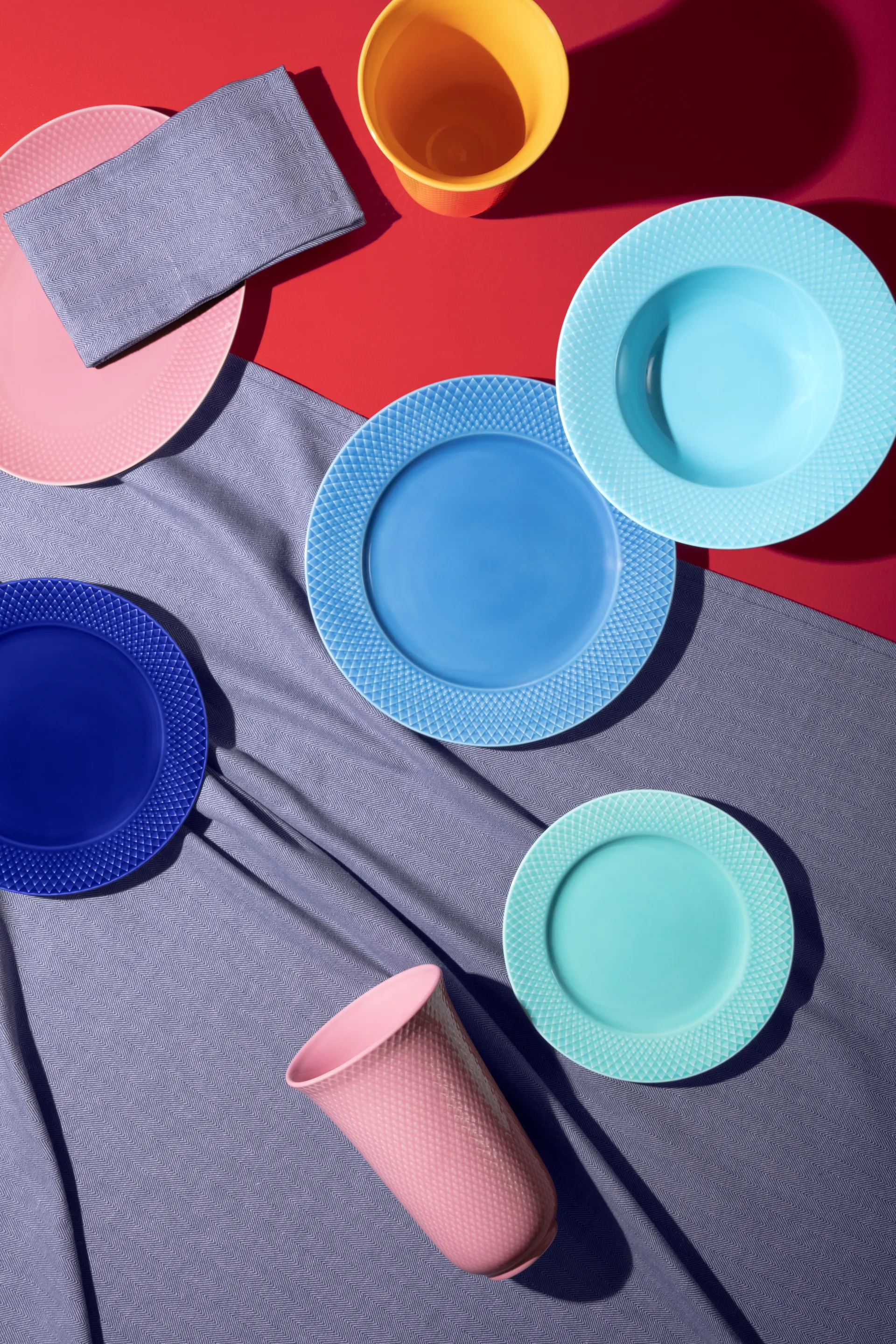 Rhombe 盘子 Ø21 cm, Aqua Lyngby Porcelæn