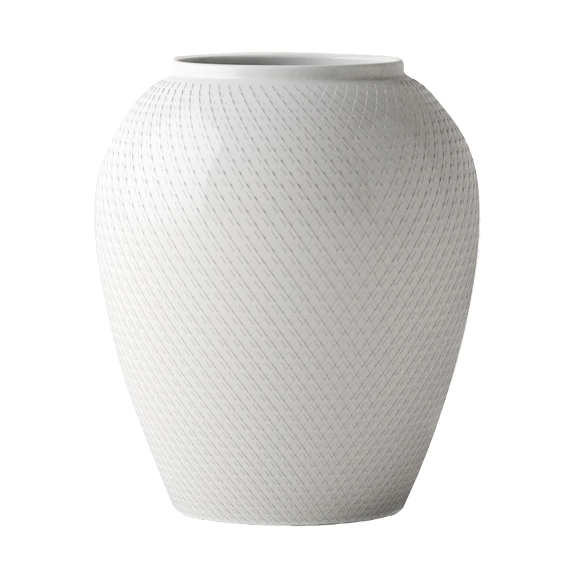 Rhombe 花瓶 Ø21.5 cm, White Lyngby Porcelæn