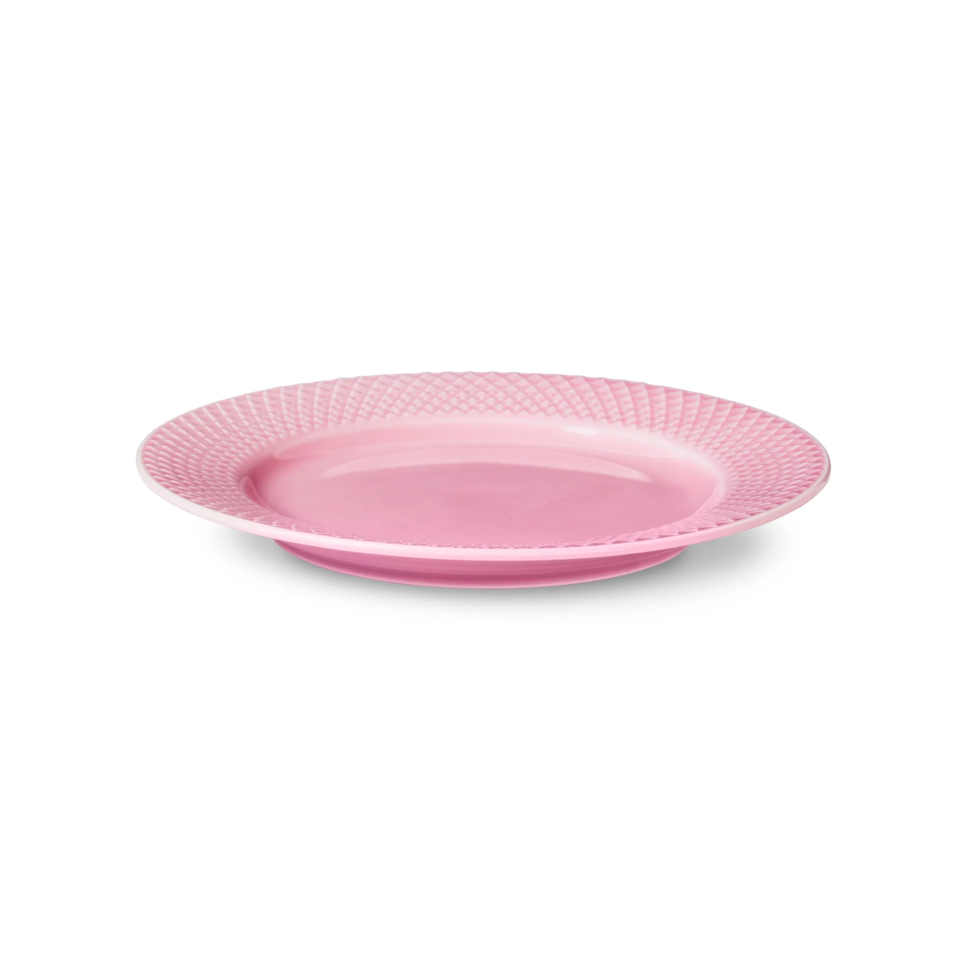 Rhombe粉色餐盘, 21cm Lyngby Porcelæn