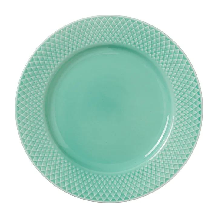 Rhombe 盘子直径21cm - 水绿色 - Lyngby Porcelæn