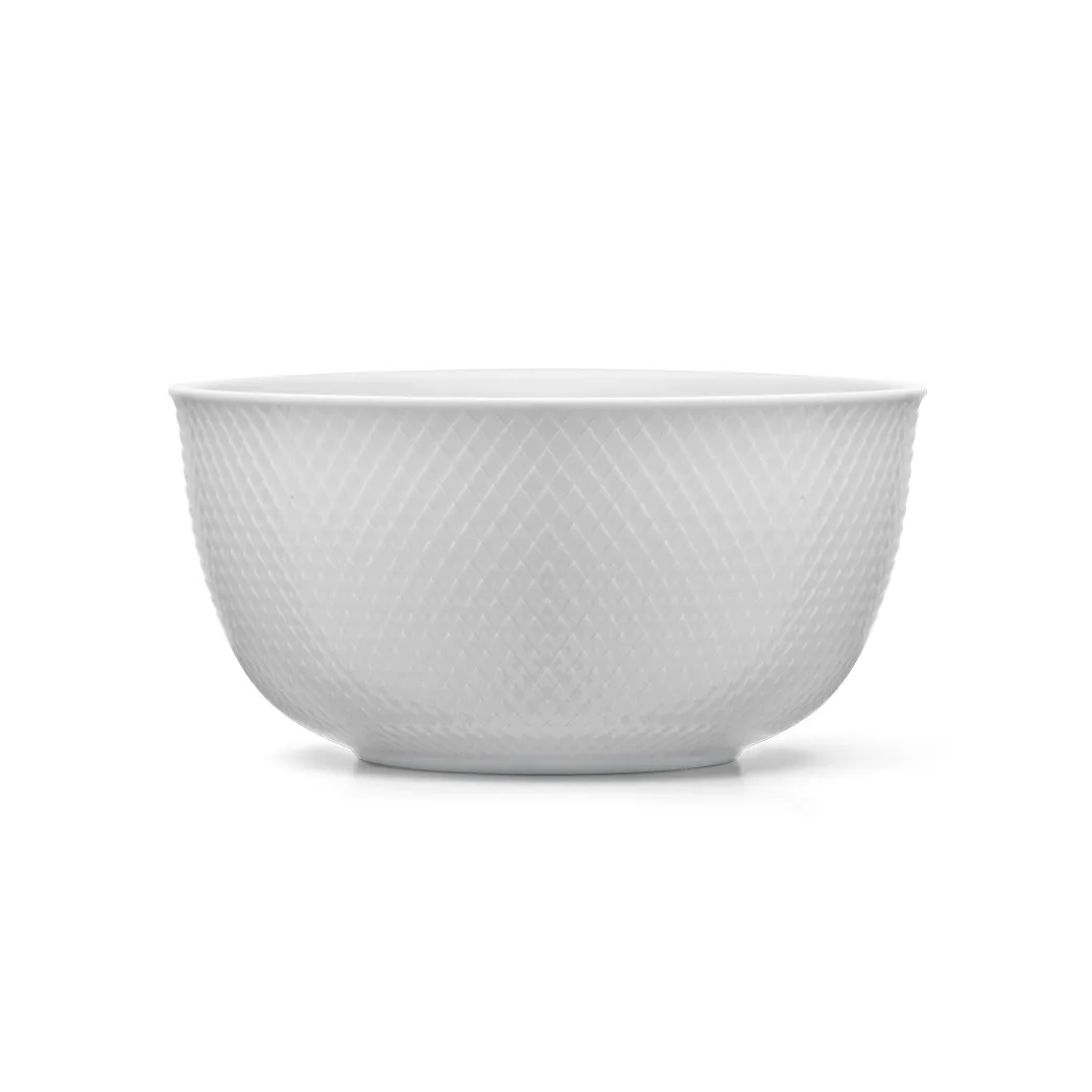 Rhombe 分餐碗直径22cm, 白色 Lyngby Porcelæn