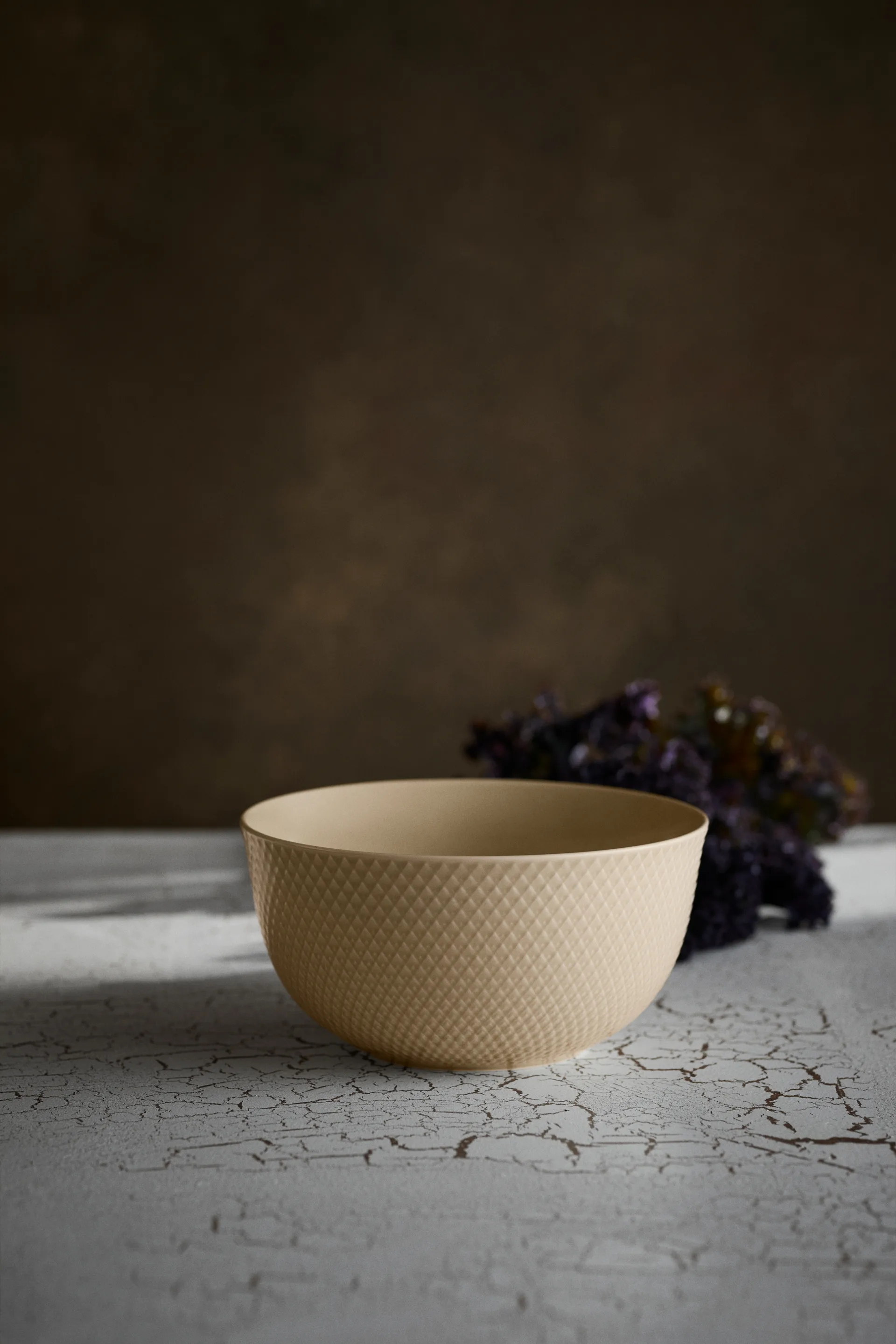 Rhombe 分餐碗直径22cm, 大理石色 Lyngby Porcelæn
