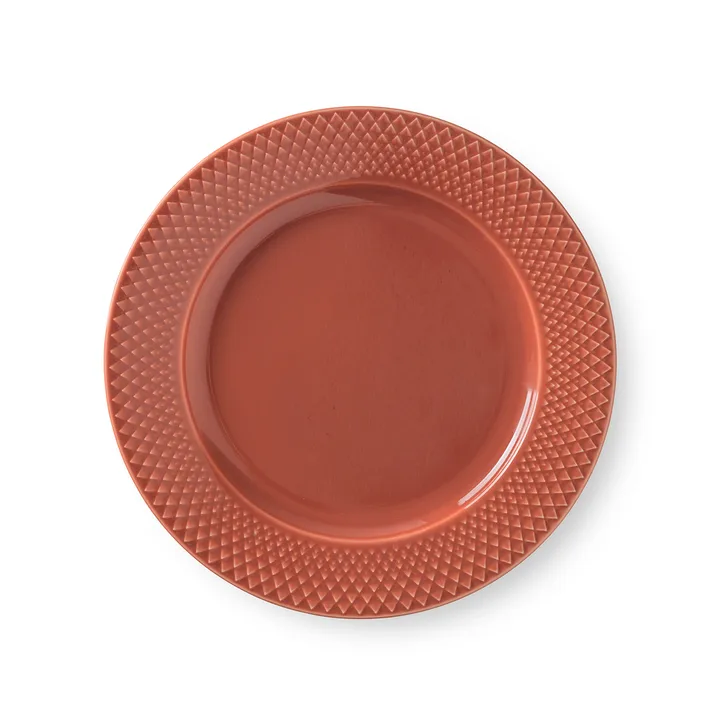 Rhombe 餐盘赤陶色 - 23 cm - Lyngby Porcelæn