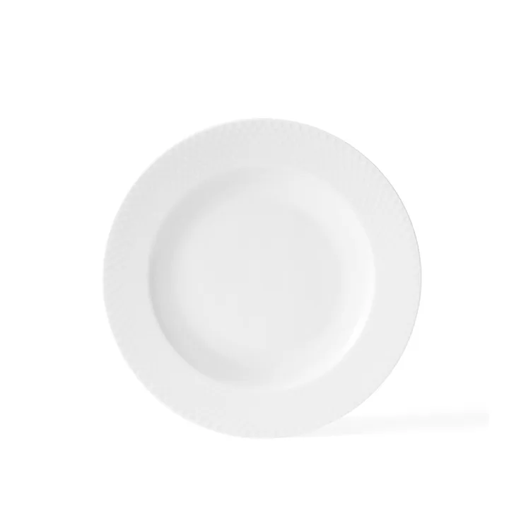 Rhombe白色深盘 - Ø23cm - Lyngby Porcelæn