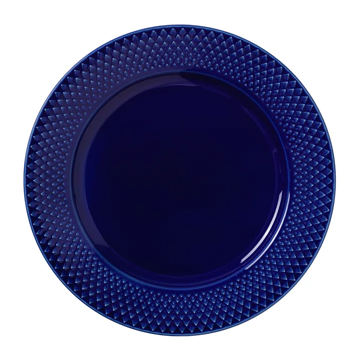 Rhombe 盘子直径23cm - 深蓝色 - Lyngby Porcelæn