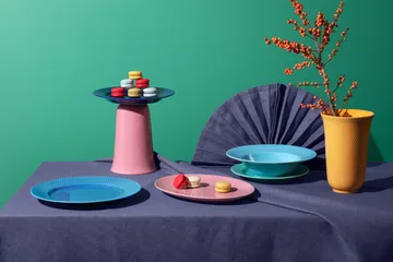 Rhombe 盘子直径23cm - 深蓝色 - Lyngby Porcelæn