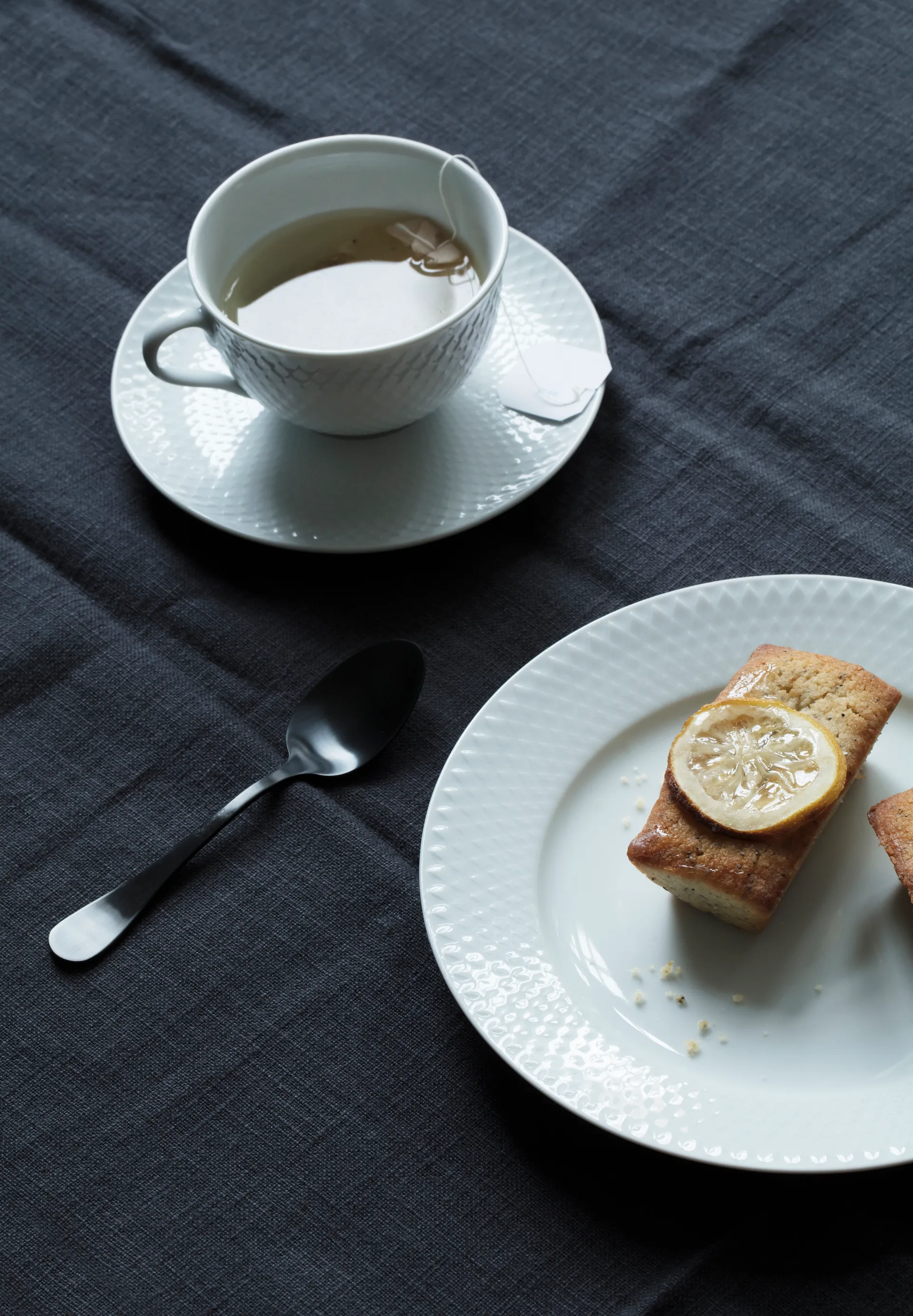 Rhombe 带碟茶杯 240ml, 白色 Lyngby Porcelæn