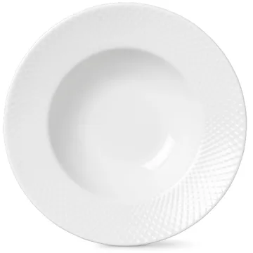 Rhombe白色深盘 - Ø24.5cm - Lyngby Porcelæn