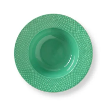 Rhombe 绿色深盘 - 24.5cm - Lyngby Porcelæn