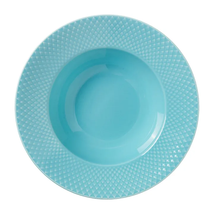 Rhombe 深盘直径24.5cm - 青绿色 - Lyngby Porcelæn